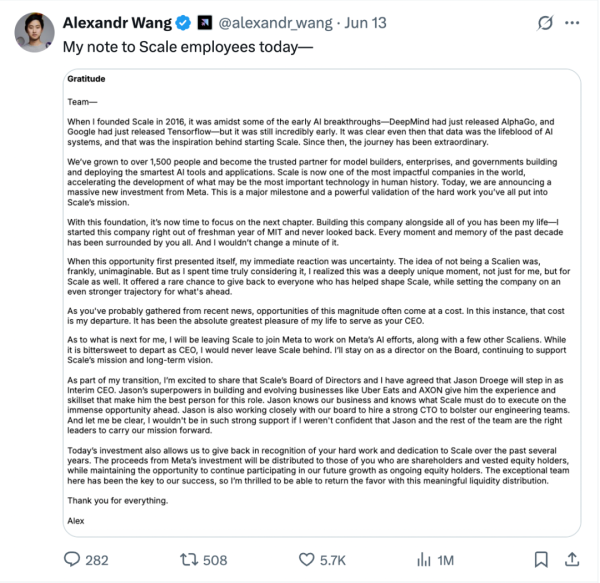 多多策略 150亿美元！28岁华裔天才官宣加入Meta，扎克伯格掀翻AI牌桌