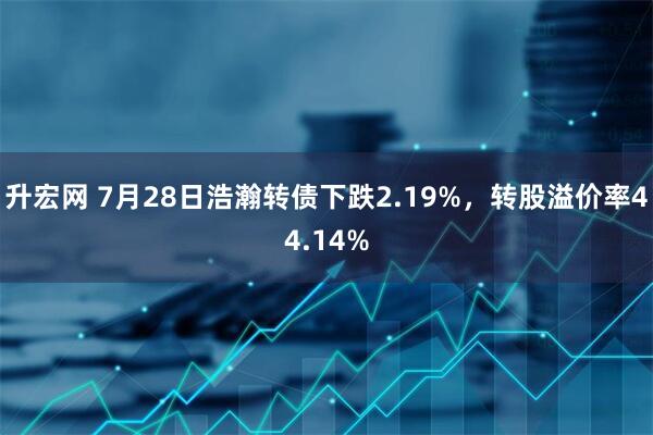 升宏网 7月28日浩瀚转债下跌2.19%，转股溢价率44.14%