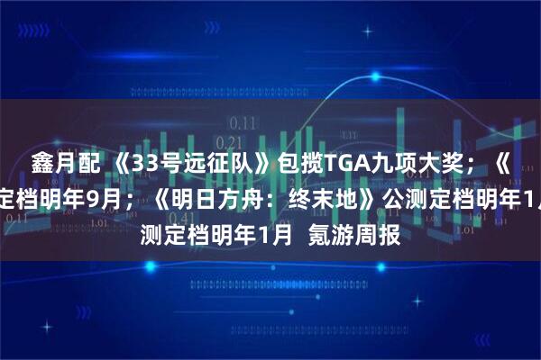 鑫月配 《33号远征队》包揽TGA九项大奖；《影之刃零》定档明年9月；《明日方舟：终末地》公测定档明年1月  氪游周报
