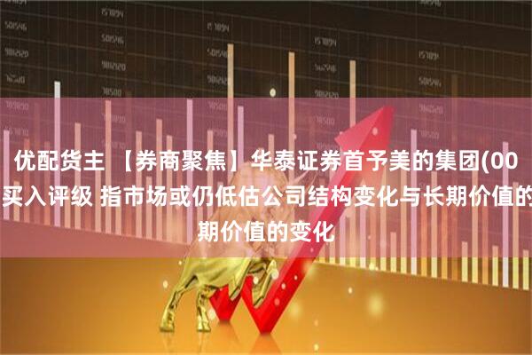 优配货主 【券商聚焦】华泰证券首予美的集团(00300)买入评级 指市场或仍低估公司结构变化与长期价值的变化